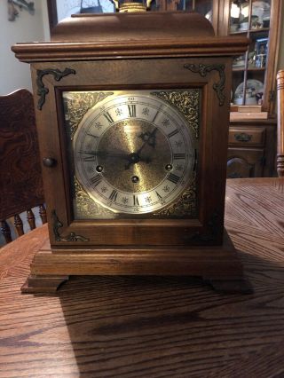 Vintage Hamilton Mantle Clock - Key Wind 5 Hammer 2 Jewel West Germany Movement 2