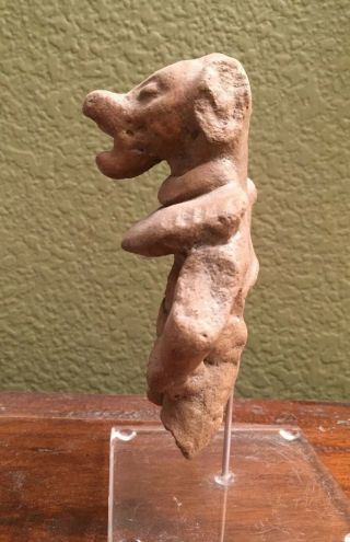 Attractive Pre - columbian Clay Figurine 