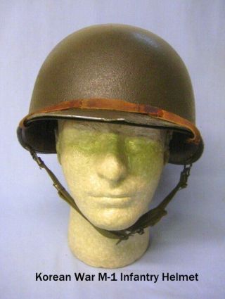 Korean War M - 1 Infantry Helmet,  Westinghouse Liner,  1953 Head Band