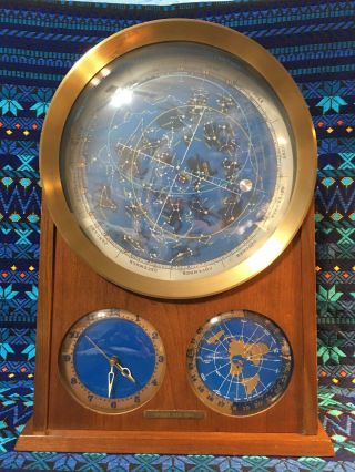 Edmund Scientific Spilhaus Space Clock Sn B867 Metal Gears - Missing Sun Disk
