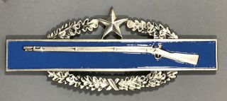 Korean War Sterling Silver Combat Infantry Badge 2nd Award Cb Simon