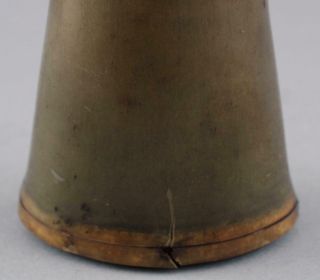 Unique Antique 18/19thC American Primitive Black Powder Horn w/ Measure Cap 5