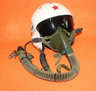 Mig - 21 Flight Helmet Air Force Pilot Helmet,  Oxygen Mask Ym - 6505
