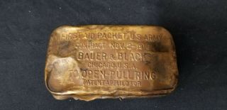 Wwi Era U.  S.  Army First Aid Packet Bauer & Black