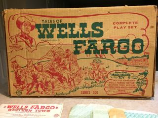 Marx Wells Fargo Tales Of The Wells Fargo Play Set Series 500 Box 4263