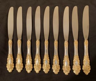 Gorham Sterling Gold Flatware Baroque Pattern