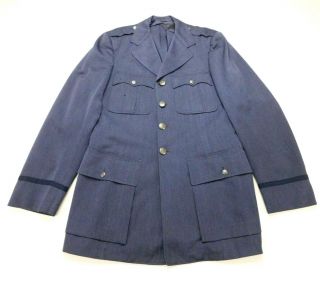 Vintage Korea War Us Air Force Officer Military Blue 84 Dress Coat Jacket Sz 40