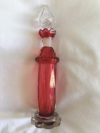 Antique Bohemian Sandwich Glass Scent/perfume Bottle C1860