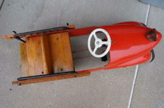 1930 ' s GARTON FORD PRESSED STEEL FIRE LADDER TRUCK PEDAL CAR TOY 5