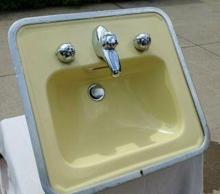 Crane Westland Mcm 1940s Drop - In Sink,  Dial - Ese Style Faucet Temple