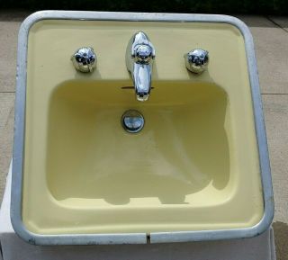 Crane Westland MCM 1940s Drop - in Sink,  Dial - Ese Style Faucet Temple 2