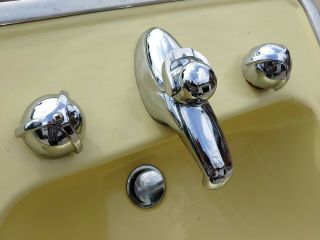Crane Westland MCM 1940s Drop - in Sink,  Dial - Ese Style Faucet Temple 5