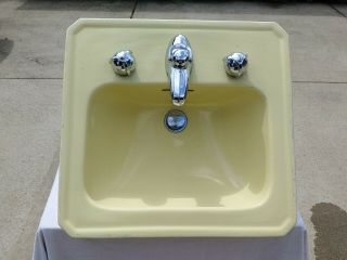 Crane Westland MCM 1940s Drop - in Sink,  Dial - Ese Style Faucet Temple 9