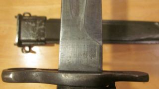 WW 2 US ARMY BAYONET it is stamped A F H US with flaming ball 10