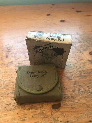 WW1 Ever - Ready Dollar Army Kit - Shaving Razor - w/original Box - Complete FULL 12