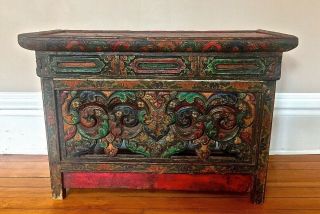 Antique Tibetan Scholar Prayer / Tea Table - Tibet Furniture 19th C.