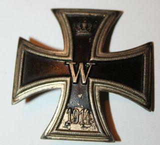 Non - Magnetic Iron Cross 1st Class With Brass Core.  Made By Schickl