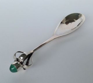 Rare Charles Robert Ashbee Guild Of Handicraft Silver & Chrysoprase Spoon 1901
