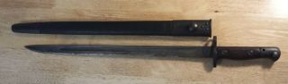 Wwi Pattern 1907 British Enfield Bayonet And Scabbard - 1918