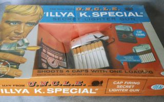 1960 ' s Man From UNCLE Secret Agent Cigarette Lighter Toy Pistol IDEAL Box 4
