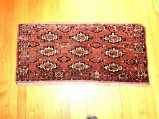 Antique Turkoman Turkmen Tekke Yomut Rug Carpet Chuval Torba Tribal Bagface