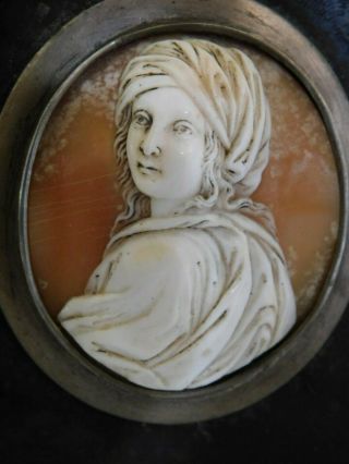 ANTIQUE CARVED CAMEO PAPERWEIGHT - CARVED SHELL CAMEO (for brooch) 4