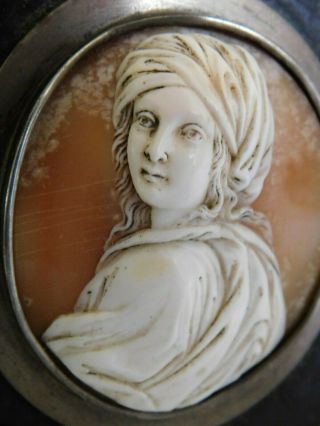 ANTIQUE CARVED CAMEO PAPERWEIGHT - CARVED SHELL CAMEO (for brooch) 5