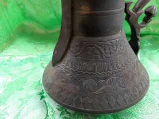 Antique 40cm copper brass Dallah islamic Coffee Pot Arabic,  1920 grams 16 INCHES 2