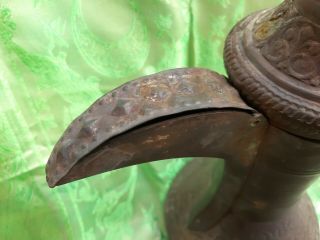 Antique 40cm copper brass Dallah islamic Coffee Pot Arabic,  1920 grams 16 INCHES 6