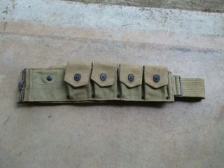Vintage WW1 Mills US Army Ammo Belt,  dated May 1915 7