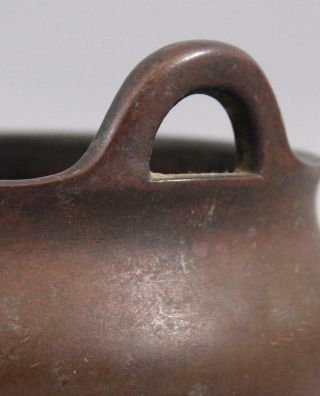 Ancient Antique 15thC Chinese,  Xuande Period,  Ming Dynasty Small Bronze Censor 6
