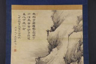 JAPANESE HANGING SCROLL ART Painting Sansui Landscape Asian antique E7292 3