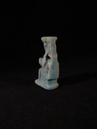 Ancient Egyptian faience isis nursing horus amulet - late period - 7
