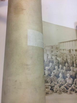 WWI Panoramic Photo 1918 Camp Lee VA: Co.  F 11th Bat.  4 ft.  Long 11