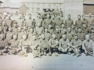 Wwi Panoramic Photo 1918 Camp Lee Va: Co.  F 11th Bat.  4 Ft.  Long