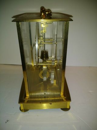 Vintage Kundo Electronic Kieninger & Obergfell Mantle Brass Clock West Germany 7