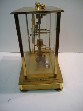 Vintage Kundo Electronic Kieninger & Obergfell Mantle Brass Clock West Germany 8