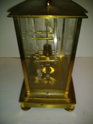 Vintage Kundo Electronic Kieninger & Obergfell Mantle Brass Clock West Germany 9