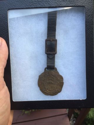 Rare Pre WW1 1912 Berlin Canada CELEBRATION OF CITYHOOD Watch Fob Medal Antique 5