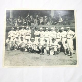Signal Corps Baseball Team Picture Ww2 Vintage Us Army 1940s Sports Press Shot