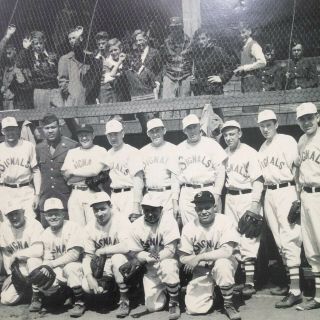 signal corps baseball team picture ww2 vintage us army 1940s sports press shot 2
