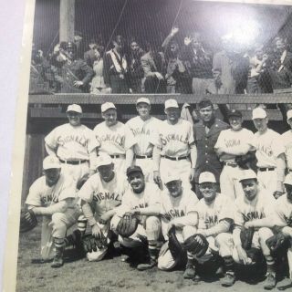 signal corps baseball team picture ww2 vintage us army 1940s sports press shot 3