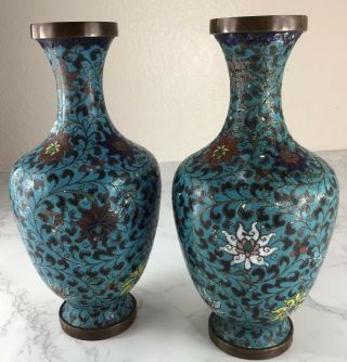 Cloisonné Vases - 350,  Yrs Old - Ming Cing Tia Dynasty -