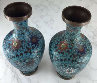 Cloisonné Vases - 350,  Yrs Old - Ming Cing Tia Dynasty - 2