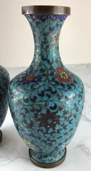Cloisonné Vases - 350,  Yrs Old - Ming Cing Tia Dynasty - 6