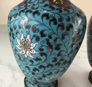 Cloisonné Vases - 350,  Yrs Old - Ming Cing Tia Dynasty - 9