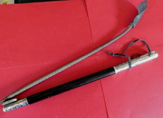 Antique Russian Nagaika Cossack Solid Silver Niello Horse Riding Crop Whip