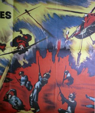 MILITARY HELICOPTER/KOREAN WAR orig1955 movie poster BATTLE TAXI/STERLING HAYDEN 2