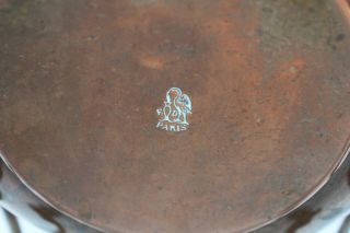 Art nouveau French brass copper spirit tea pot kettle on stand. 5