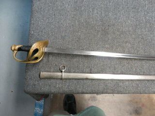 PRE WWI FRENCH MODEL 1896 CAVALRY OFFICER SWORD - KLINGENTHAL - 3